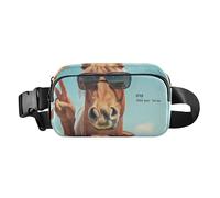 Marsupio divertente con scritta "Hold Your Horse", per donne, uomini, adolescenti, mini borsa a tracolla con tracolla regolabile, per shopping, sport, lavoro