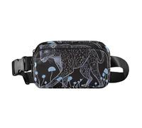 Marsupio divertente leopardato elegante per uomo donna mini croose borsa con tracolla regolabile per viaggi vacanze corsa, Leopardo divertente, 1 size