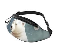 Marsupio divertente orso polare che gioca a palla di neve per uomo donna marsupio moda marsupio regolabile borse a tracolla ovunque