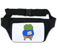 Marsupio divertente Pepe The Idiot Frog Meme bianco