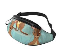 Marsupio divertente per canguro zoo per uomo donna borsa a tracolla marsupio impermeabile sport marsupio outdoor hip pack