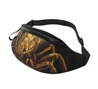 Marsupio dorato con scorpione per uomo donna borsa a tracolla marsupio impermeabile sport marsupio outdoor hip pack