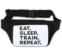 Marsupio Eat Sleep Train Repeat Bianco