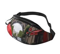 Marsupio Eiffel Tower Red Umbrella Printed Borse A Tracolla Casuale Bum Bag Unisex Marsupi Per Ciclismo Sportivo Running