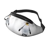 Marsupio elegante 3D a forma di pinguino, leggero, con tasche con cerniera, cintura regolabile per cani, corsa, ciclismo, escursionismo, sport all'aria aperta, 3D, Taglia unica, Organizer per borse