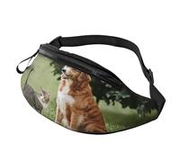 Marsupio elegante 3D con adorabile cane, per donne e uomini, leggero, con tasche con cerniera, cintura regolabile per passeggiate con il cane, corsa, ciclismo, escursionismo, sport all'aria aperta, 3D