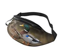 Marsupio elegante 3D con anatre reali in vita, per donne e uomini, leggero, con tasche con cerniera, cintura regolabile per passeggiate con il cane, corsa, ciclismo, escursionismo, sport all'aria