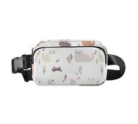 Marsupio elegante con drago barbuto, color oro rosa, alla moda, da donna, impermeabile, da viaggio, Chic LaPerm Gatti Bianco, 1 size