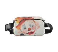 Marsupio elegante con facce buffe da clown per uomo e donna, mini borsa a tracolla con cinghia regolabile per viaggi, corsa, escursionismo