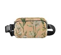 Marsupio elegante con fiori autunnali e narcisi, per uomo e donna, mini borsa a tracolla con tracolla regolabile per allenamento, corsa, escursionismo, Narciso Pesca, 1 size