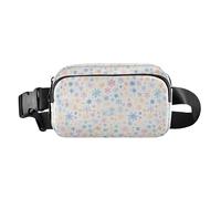 Marsupio elegante con immagine di Bitcoin e fiocchi di neve, per donne, uomini, adolescenti, per viaggi, shopping, corsa, Natale con fiocchi di neve acquerello, 1 Size