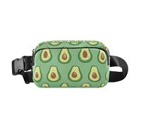 Marsupio elegante con immagine di Bitcoin e fiocchi di neve, per donne, uomini, adolescenti, per viaggi, shopping, corsa, Avocado divertente, 1 Size