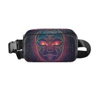 Marsupio elegante con maschera per feste e tarocchi, per donne, uomini, adolescenti, piccola cerniera, con cinghia regolabile, per shopping, sport, lavoro, Tarocchi maschera festa, 1 size