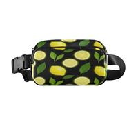 Marsupio elegante con motivo a limoni, borsa a tracolla per uomo e donna, piccola cintura da corsa con cinghia regolabile per allenamento, corsa, escursionismo