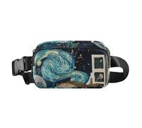 Marsupio elegante con motivo universo neo-realismo, unisex, grande capacità, con cinghia regolabile, per viaggi, shopping, corsa, Universo Neo-realismo, Taglia unica