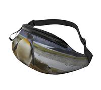 Marsupio elegante con pinguino 3D, per donne e uomini, leggero, con tasche con cerniera, cintura regolabile per passeggiate con il cane, corsa, ciclismo, escursionismo, sport all'aria aperta, 3D