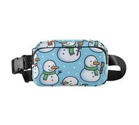 Marsupio elegante con pupazzi di neve, per donne e uomini, piccola borsa a tracolla, accessorio da viaggio con regolabile