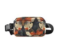 Marsupio elegante con texture in pelle di farfalla, per donne, uomini, adolescenti, borsa a tracolla multiuso per passaporto con tracolla regolabile, per ciclismo, escursionismo, palestra, texture