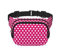 Marsupio elegante e pratico con stampa a pois bianchi, regolabile, perfetto per viaggi e attività all'aperto, Nero , Taglia unica