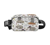 Marsupio elegante in argento dorato con armadilli e mulini a vento di campagna, per donne, uomini, adolescenti, resistente all'acqua, accessorio da viaggio con