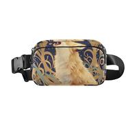Marsupio elegante in stile bohémien, con volpe dorata, per uomo e donna, accessorio da viaggio con tracolla regolabile, per viaggi, corsa, escursionismo