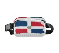 Marsupio elegante per donne, uomini, adolescenti, grande capacità, borsa a tracolla essenziale da viaggio, con cinghia regolabile, per viaggi, corsa, escursionismo, bandiera nazionale della Repubblica