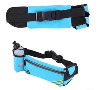 Marsupio ergonomico con rete elastica e due borracce per uso attivo, colore: blu
