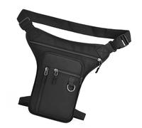 Marsupio ergonomico leggero con scomparti con cerniera, in tessuto, grande, borsa a tracolla per corsa, ciclismo, vita in nylon per attività all'aperto, Nero , Bellezza di massa