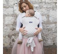 Marsupio Ergonomico WOMAR Zaffiro JOY porta bebè dai 3 mesi ai 18 kg, in leggero cotone e cintura a fascia, ideale per l'estate e da installare sul fronte o sul retro
