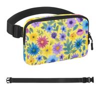 Marsupio estetico colorato Flowers-623 per uomini e donne, marsupio con tracolla regolabile, borsa a tracolla alla moda ovunque borsa da cintura per viaggi all'aperto, corsa, escursionismo,