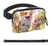 Marsupio estetico con fenicottero chiaro di luna per uomini e donne, marsupio con tracolla regolabile, borsa a tracolla alla moda ovunque per viaggi all'aperto, corsa, escursionismo, Multicolore 08,