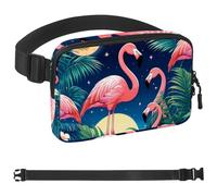 Marsupio estetico con fenicottero chiaro di luna per uomini e donne, marsupio con tracolla regolabile, borsa a tracolla alla moda ovunque per viaggi all'aperto, corsa, escursionismo, Multicolore 06,