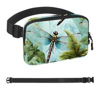 Marsupio estetico Dragonfly-2014 per uomo e donna, borsa da cintura per viaggi, casual, passeggiate, corsa, escursionismo, ciclismo, Multicolore 01, 1.5x9.0x5.9in/4x23x15cm