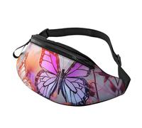 Marsupio estivo a forma di anguria, per donne e uomini, alla moda, regolabile, per allenamento, corsa, viaggi, stile casual, Fiore Farfalla, Taglia unica