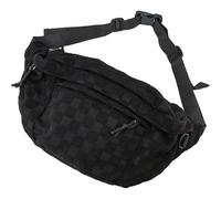 Marsupio estivo alla moda con motivo scozzese con cerniera, per uomo e donna, grande capacità (nero, L)