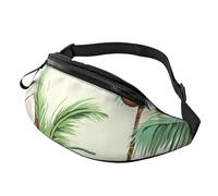 Marsupio estivo con albero di cocco per donne e uomini, borsa a tracolla, borsa da cintura alla moda piccola marsupio da esterno