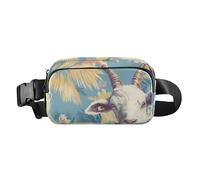 Marsupio estivo con capra tropicale carino, per uomo e donna, impermeabile, con cinghia regolabile, per viaggi, vacanze, corsa