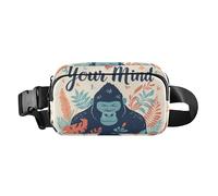 Marsupio estivo con gorilla tropicale, alla moda, per donne e uomini, multiuso, con tracolla regolabile, per viaggi, vacanze, corsa