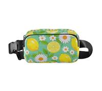 Marsupio estivo con margherite e fiori di limone, elegante borsa a tracolla per donne e uomini, borsa multiuso da viaggio con tracolla regolabile per allenamento, corsa, escursionismo