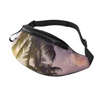 Marsupio estivo con palma per uomo e donna, impermeabile, sportivo, alla moda, borsa a tracolla con cinghia regolabile, grande borsa a tracolla per viaggi ed escursioni