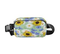 Marsupio estivo da donna e uomo, girasole e camomilla, marsupio da cintura, borsa a tracolla, girasoli, corsa, escursionismo, per ragazze e ragazzi