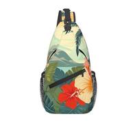 Marsupio estivo hawaiano da donna, da uomo, con cintura regolabile, per viaggi, sport, corsa, escursionismo, colore nero, taglia unica