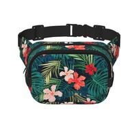 Marsupio estivo hawaiano unisex alla moda, elegante marsupio per allenamenti, corsa, viaggi ed escursioni, Nero , Taglia unica