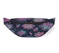 Marsupio etnico con fiori mandala, per donne, uomini, bambini, ragazze, ragazzi, marsupio, marsupio, borsellino da cintura, per viaggi, sport, corsa, Colore, M, Organizer per borse