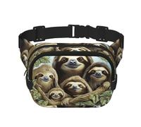 Marsupio Famiglia Bradipo Marsupio Piccolo Moda Crossbody Marsupio Leggero Sling Chest Bag Marsupio Per Donne Uomini Corsa Allenamento Escursionismo Viaggi