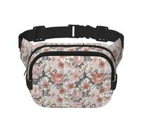 Marsupio Flower Paris, Torre Eiffel, unisex, alla moda, per allenamento, corsa, viaggi, escursionismo, Nero, One Size