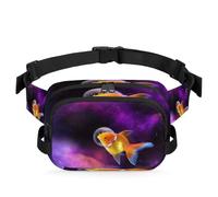 Marsupio Galaxy Gold Fish per donne, uomini, ragazze, ragazzi, bambini, Galaxy Space Marsupio per corsa, sport, escursionismo, borsa da cintura, Colore, XL, Organizer per borse