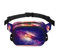 Marsupio Galaxy per donne, uomini, ragazze, ragazzi, bambini, Galaxy Space, marsupio per corsa, sport, escursionismo, borsellino da cintura, Colore, XL, Organizer per borse