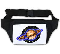 Marsupio Galaxy Space Planet Saturn Cosmic Art, bianco