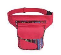 Marsupio Gamba Moto BAG BAG BAG DONNA DONNA PACCHETTO GRANDE Capacità Fanny Pack Tessuto Patchwork Pouch Pocket Girls Borsa for cintura regolabile Marsupio Moto Da Gamba (Color : Noir)